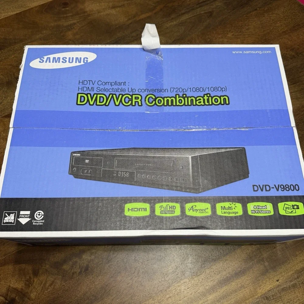 New Sealed - Samsung DVD-V9800 DVD VCR Combination Player Full HD HDMI